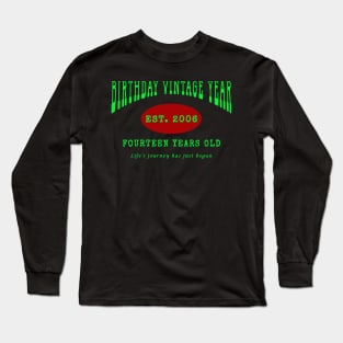 Birthday Vintage Year - Fourteen Years Old Long Sleeve T-Shirt